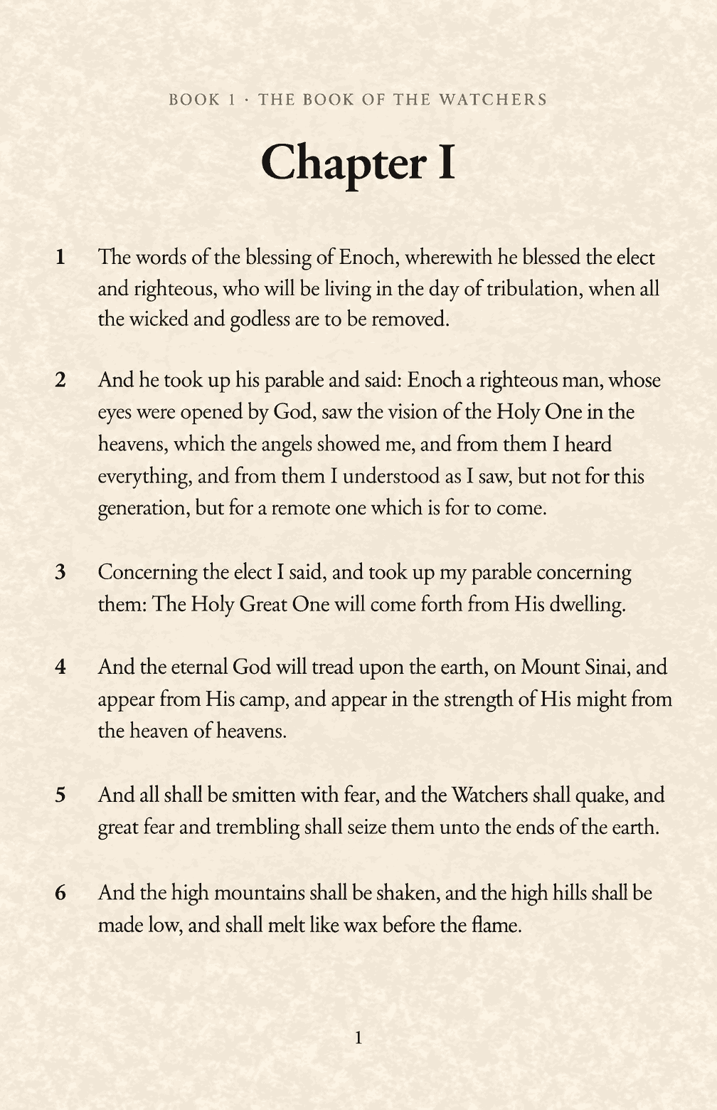 A page from the book: Chapter I, The Book of the Watchers