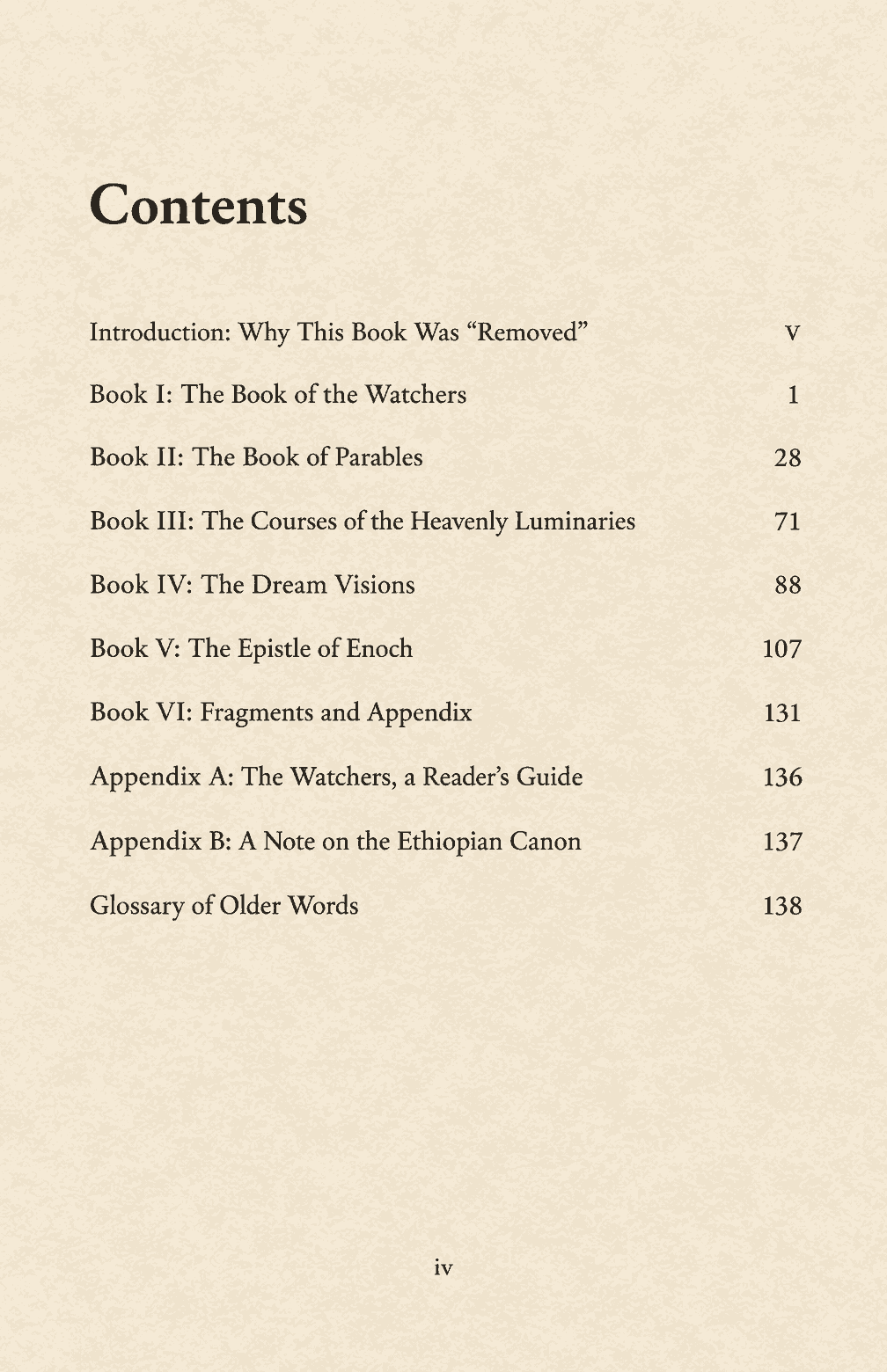 Contents page